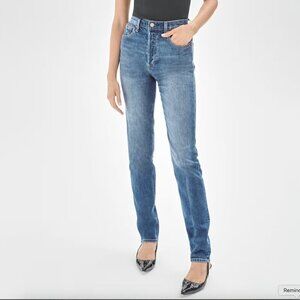 Aritzia Denim Forum The Yoko High Rise Slim Jeans Blue Wash Size 28